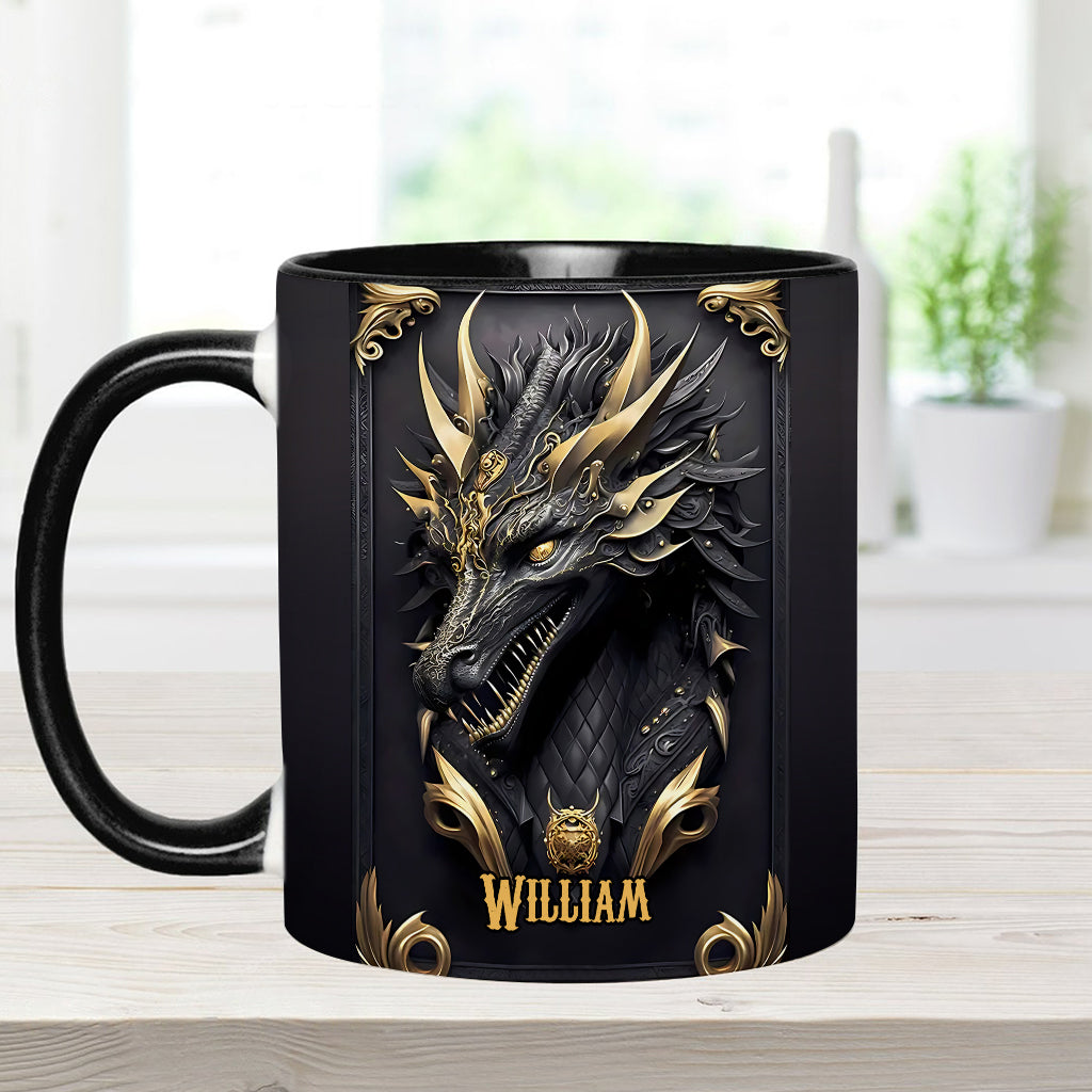 Personalisierte Tasse mit Drachenmotiv