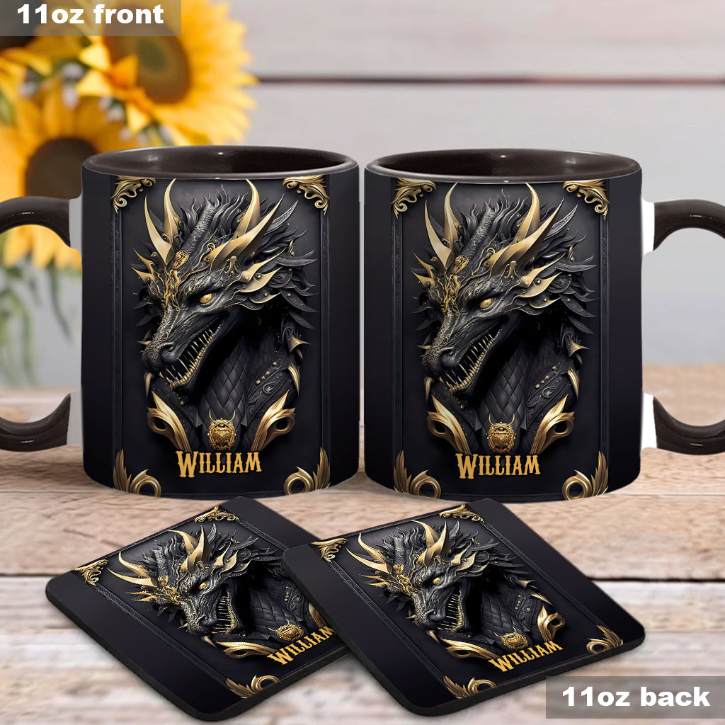 Personalisierte Tasse mit Drachenmotiv