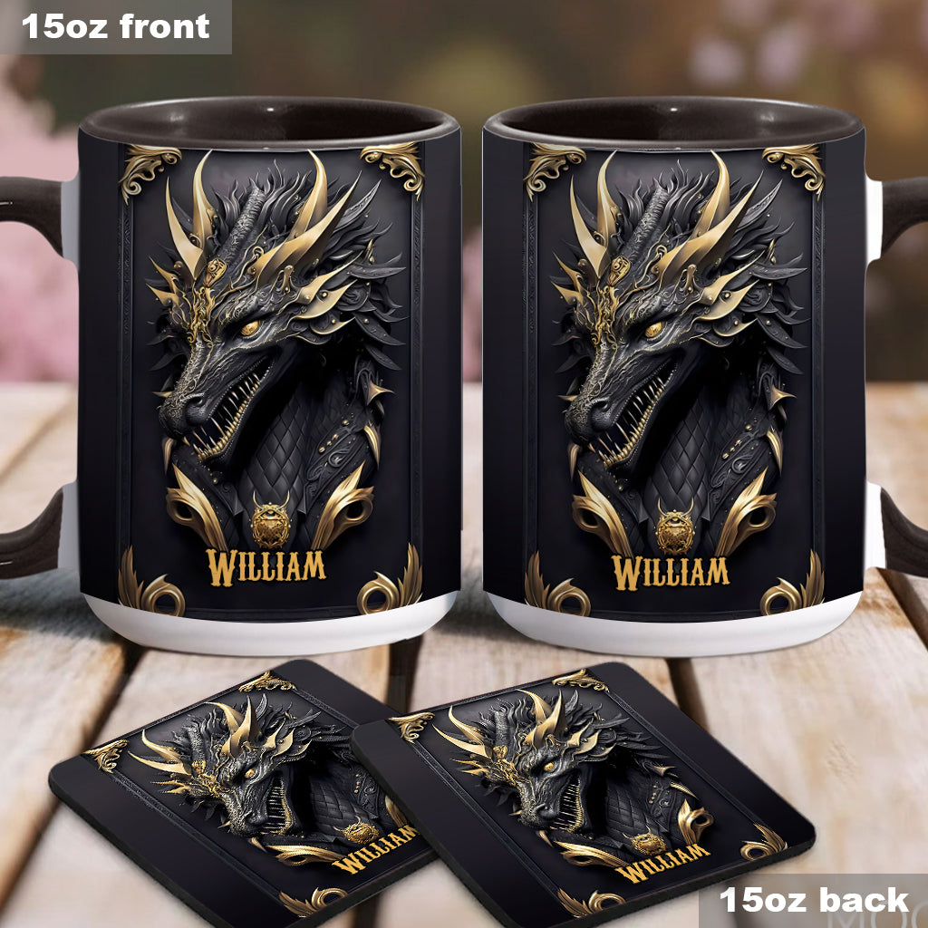 Personalisierte Tasse mit Drachenmotiv