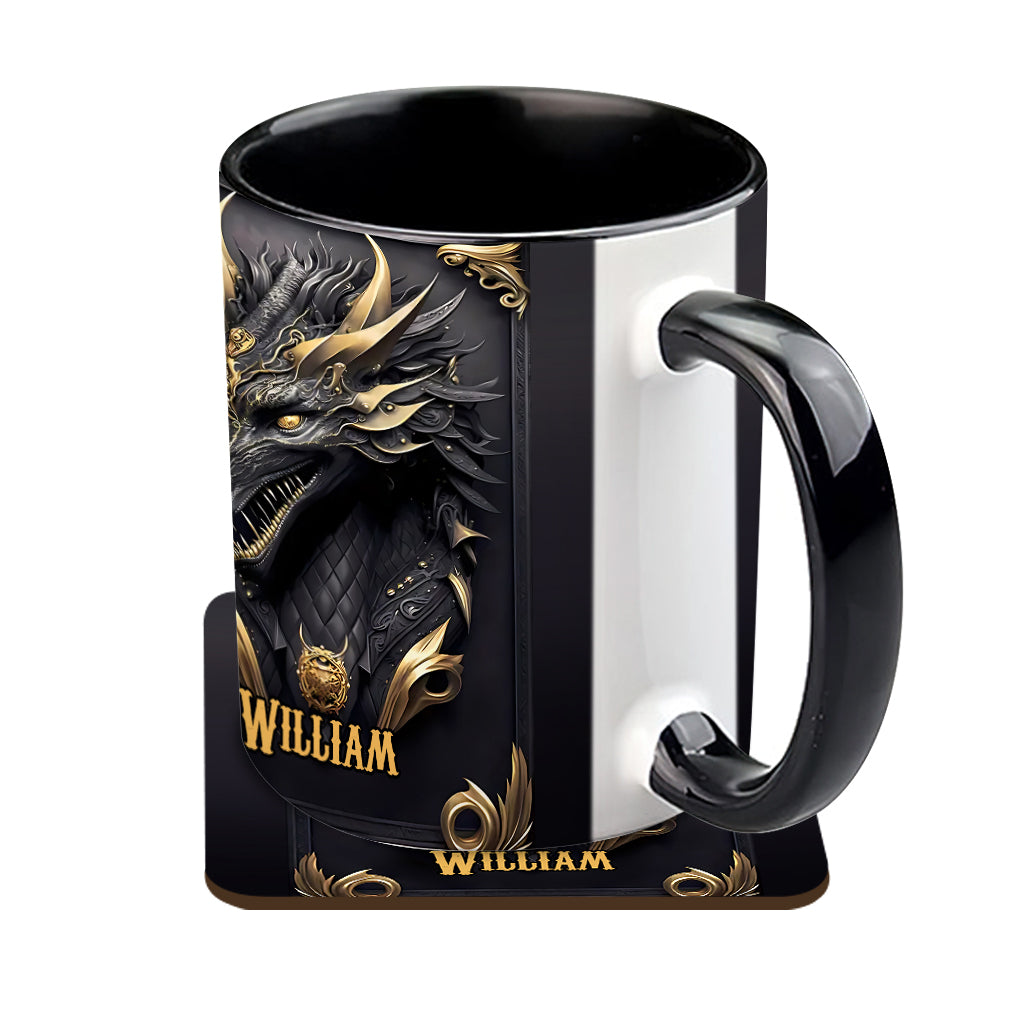 Personalisierte Tasse mit Drachenmotiv