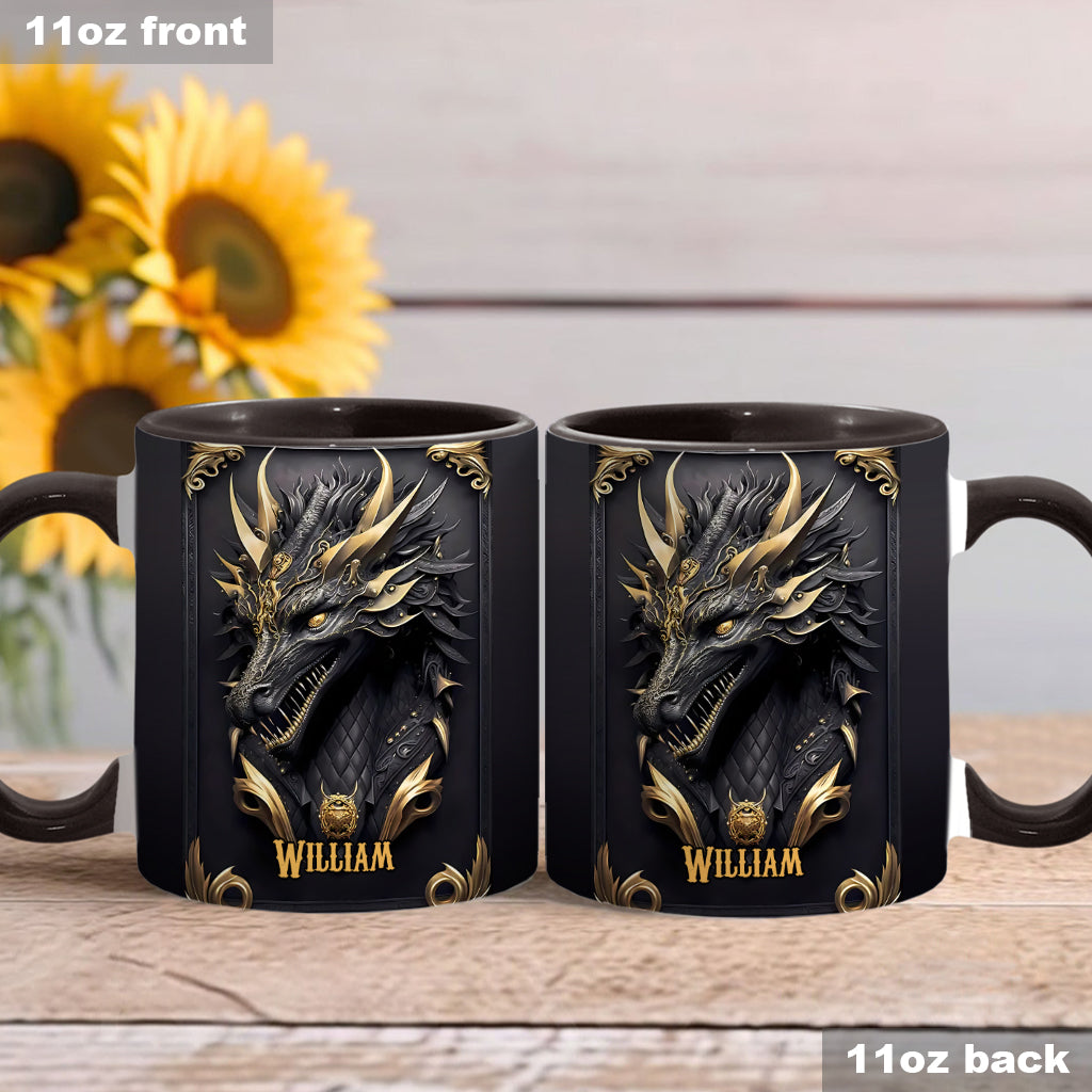 Personalisierte Tasse mit Drachenmotiv
