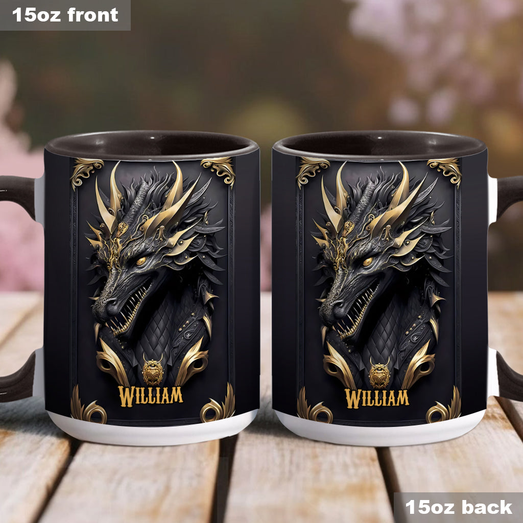 Personalisierte Tasse mit Drachenmotiv