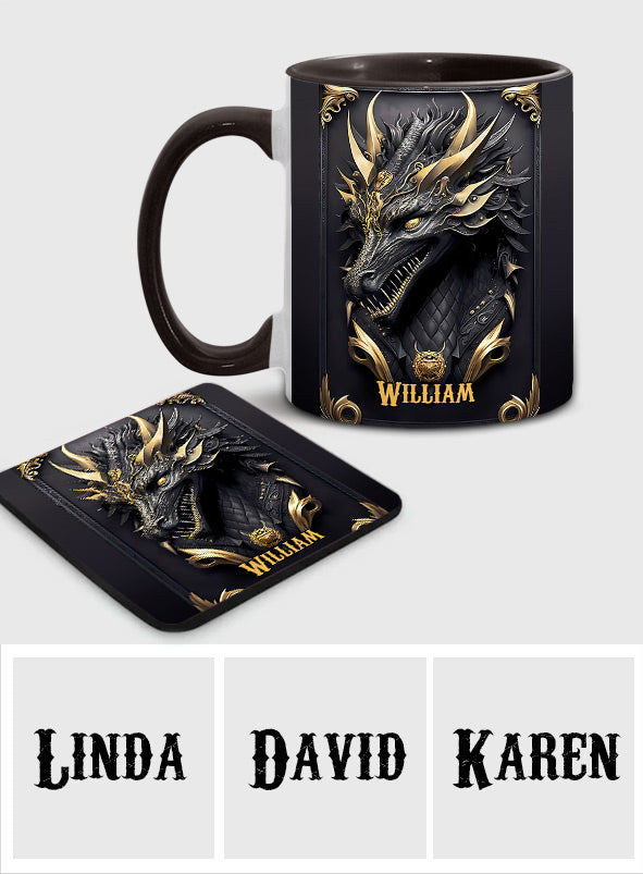 Personalisierte Tasse mit Drachenmotiv