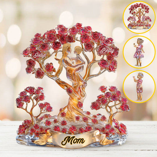 Beste Mama aller Zeiten – Personalisierte Acrylplakette in individueller Form für die Mutter