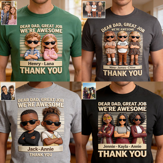 Tolle Arbeit Papa - Personalisierte Vater All Over Shirt
