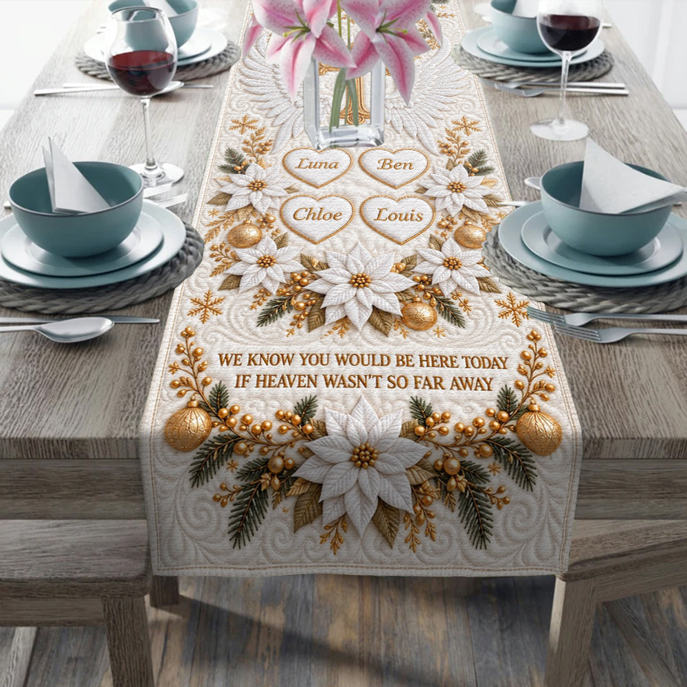 Christmas In Heaven - Personalized Memorial Table Runner