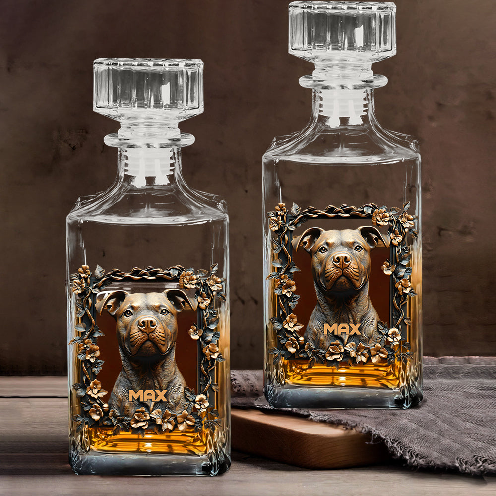 Stolzer Hunde-Papa/Hunde-Mama – Personalisiertes Hunde-Whisky-Dekanter-Set