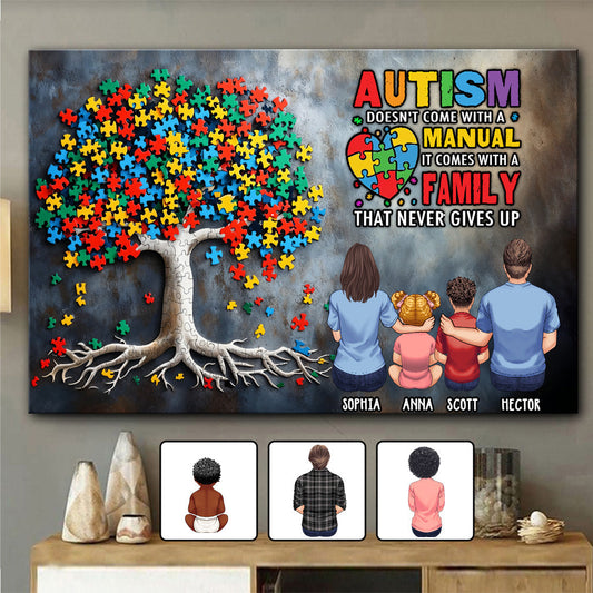 Autismus-Aufklärung – Personalisierte Leinwand und Poster für die ganze Familie