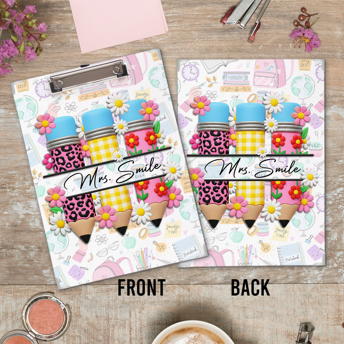 Lehrerleben – Personalisiertes Klemmbrett für Lehrer