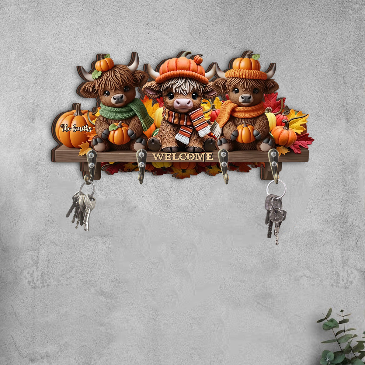 Die schönste Zeit des Jahres – Personalisierter Schlüsselanhänger in Form eines Hochlandrindes