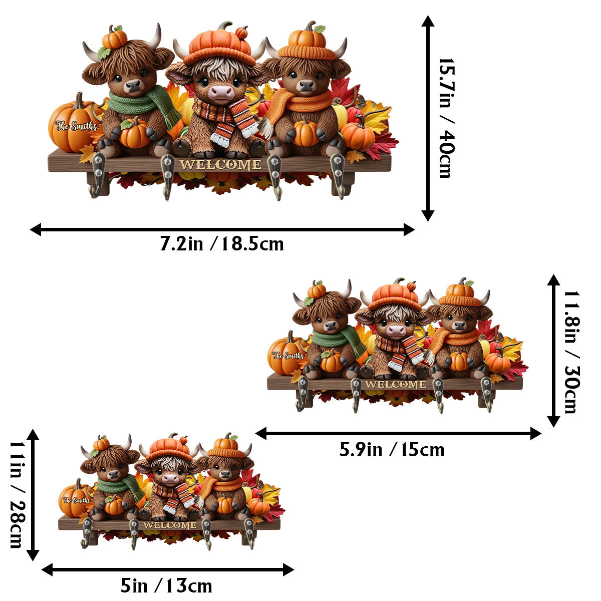 Die schönste Zeit des Jahres – Personalisierter Schlüsselanhänger in Form eines Hochlandrindes