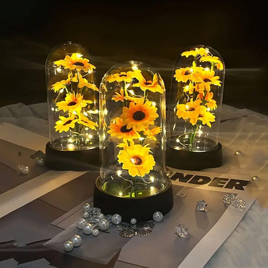 Sunflowers LED Light in Dome