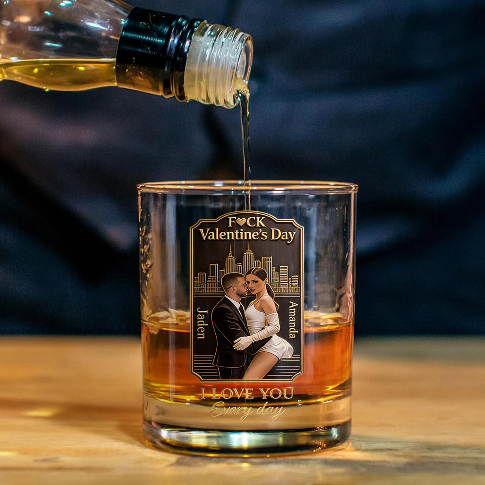 Ich liebe dich jeden Tag – Personalisiertes Whisky-Dekanter-Set für Paare