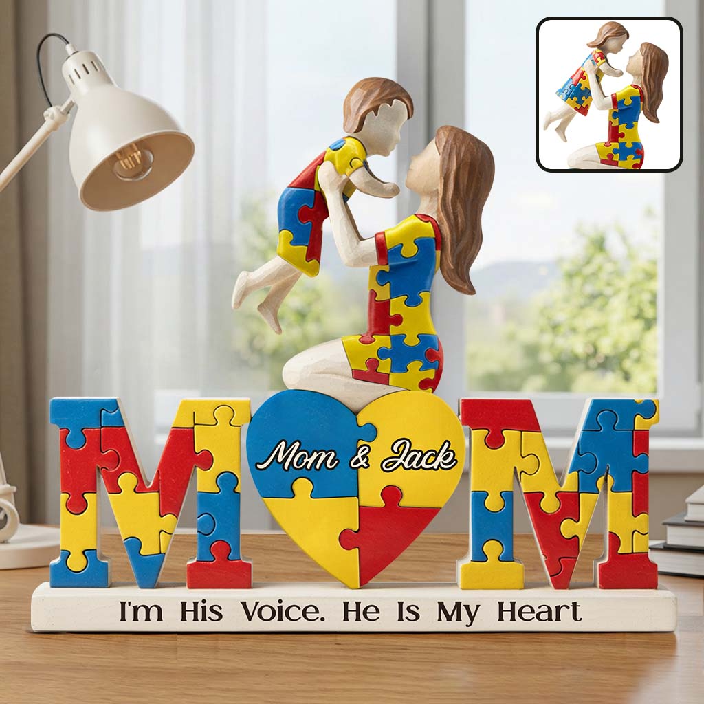 Ich bin seine Stimme – Personalisierte Acrylplakette zur Sensibilisierung für Autismus in individueller Form