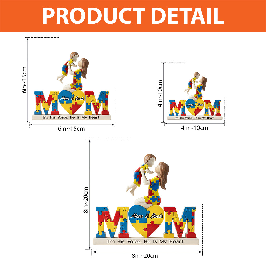 Ich bin seine Stimme – Personalisierte Acrylplakette zur Sensibilisierung für Autismus in individueller Form