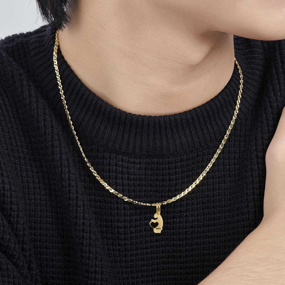 Mama Bär – Personalisierte Mutter-Anhänger-Halskette