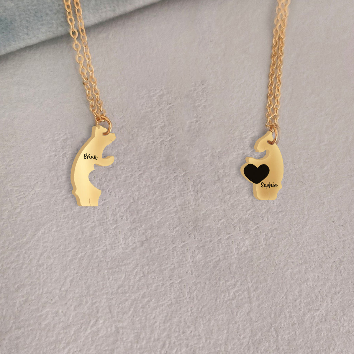 Mama Bär – Personalisierte Mutter-Anhänger-Halskette