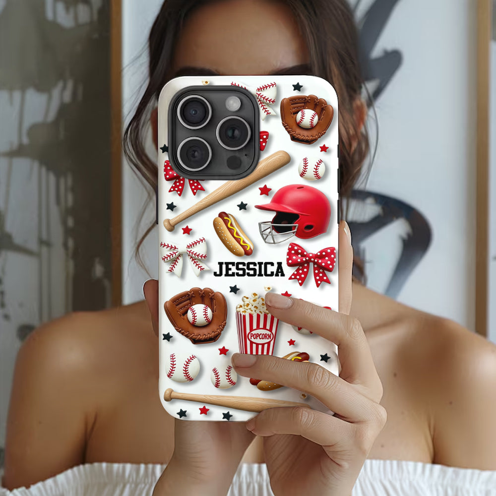 Love Baseball - Personalized Baseball Full Print Phone Case
