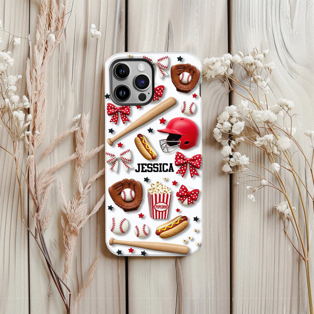 Love Baseball - Personalized Baseball Full Print Phone Case