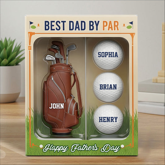 Bester Papa nach Par - Personalisierte, individuell geformte Acrylplakette für Golfer