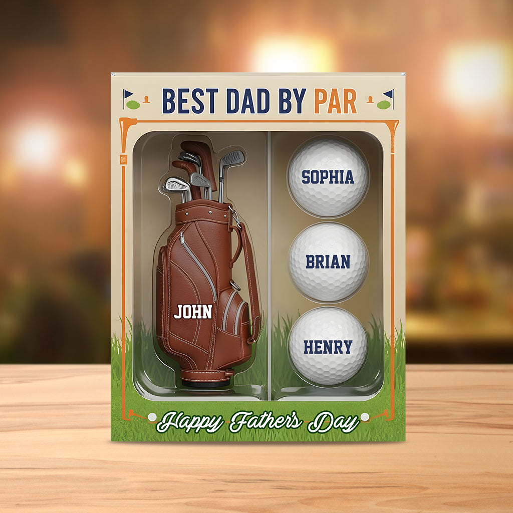 Best Dad By Par - Personalized Golf Custom Shaped Acrylic Plaque