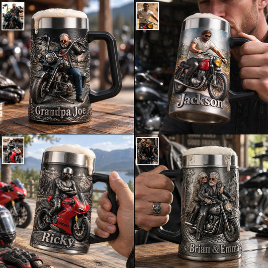 Born To Ride - Personalized Biker Beer Stein