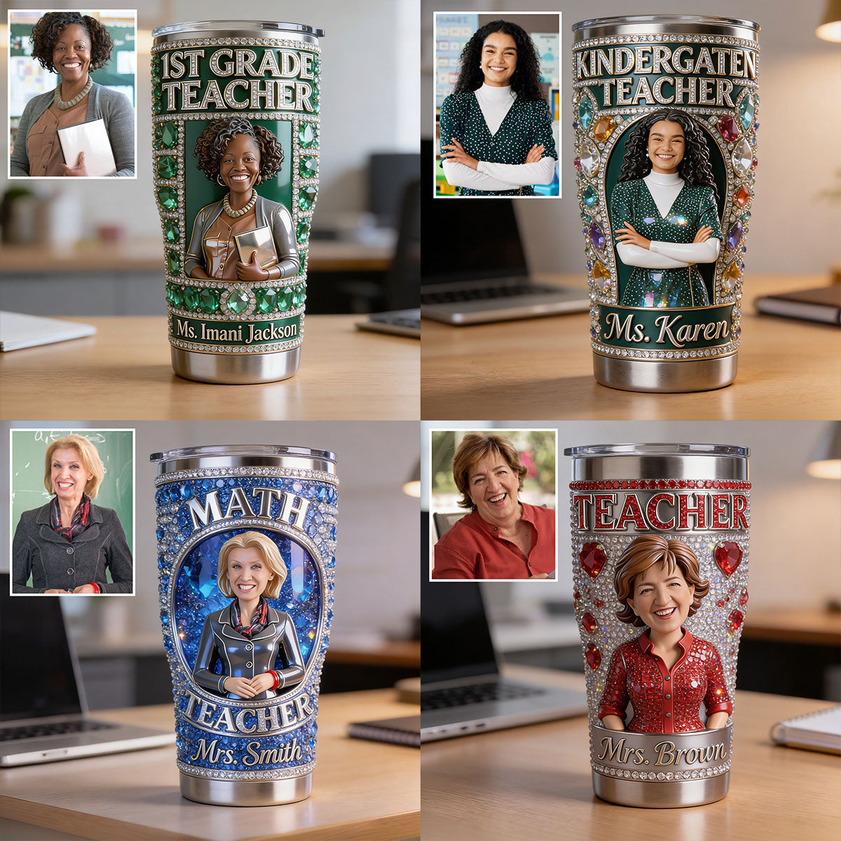 Any Title, Any Photo - Personalized Teacher Tumbler
