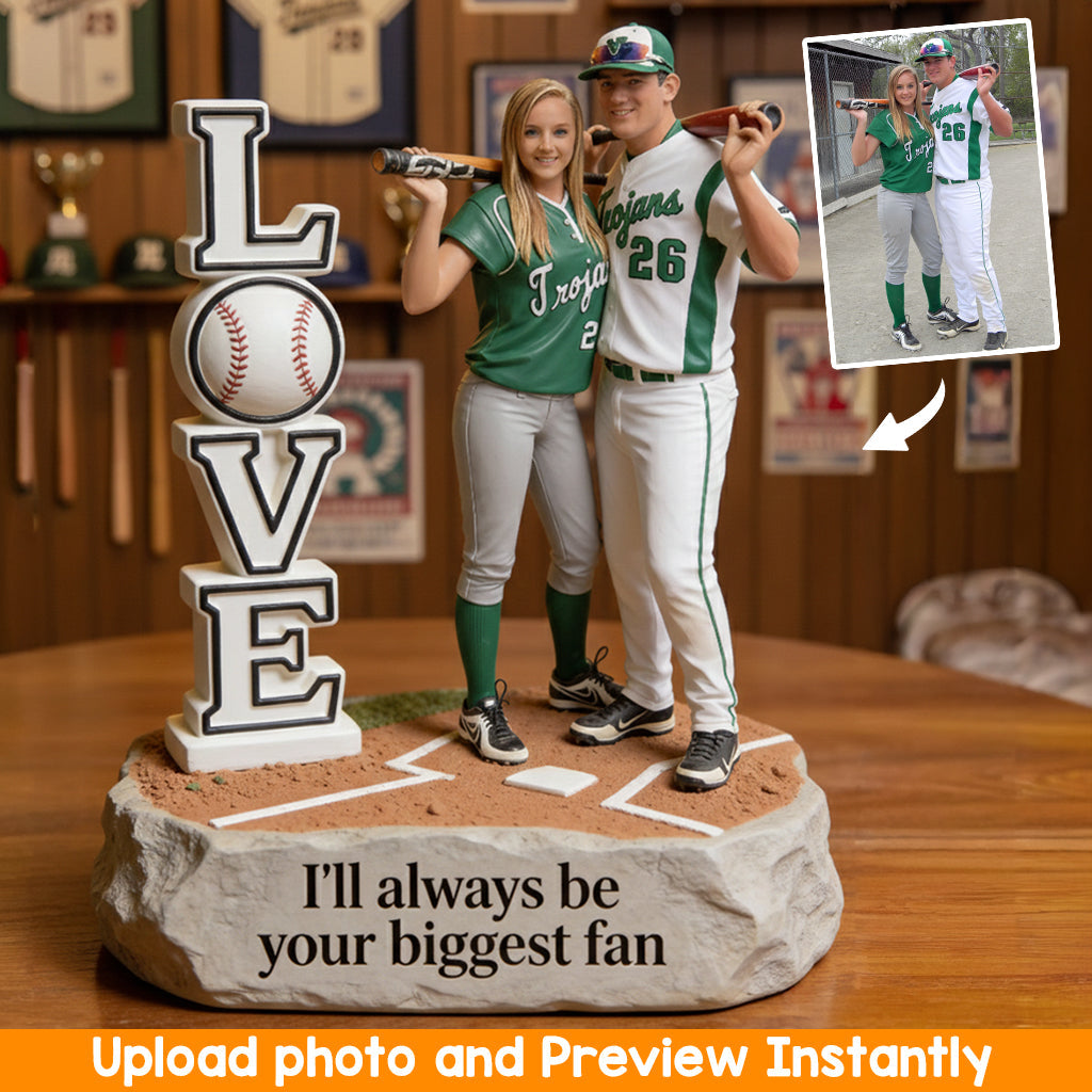 Ich werde immer dein größter Fan sein – personalisierte Acrylplakette in Fußballform