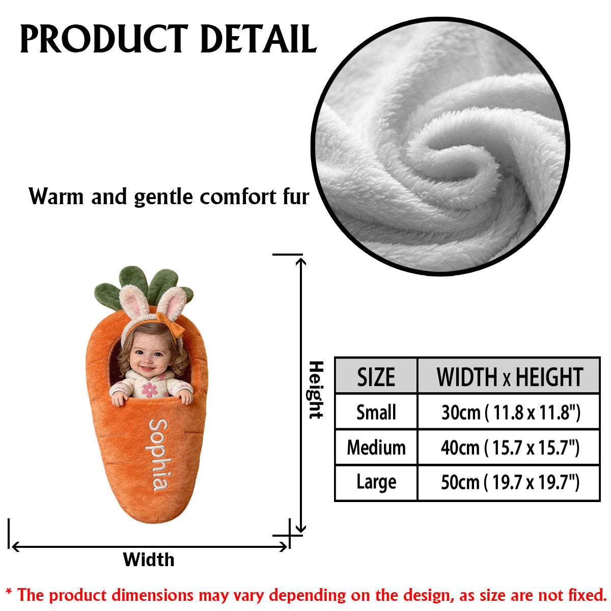 Custom Any Photo Best Easter Gift - Personalized Kid Premium Faux Fur Pillow