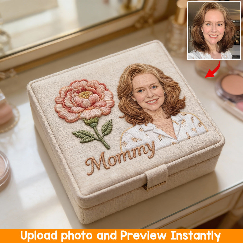 Personalisierte Geburtsblumen mit Foto – Schmuckkästchen zur Selbstliebe