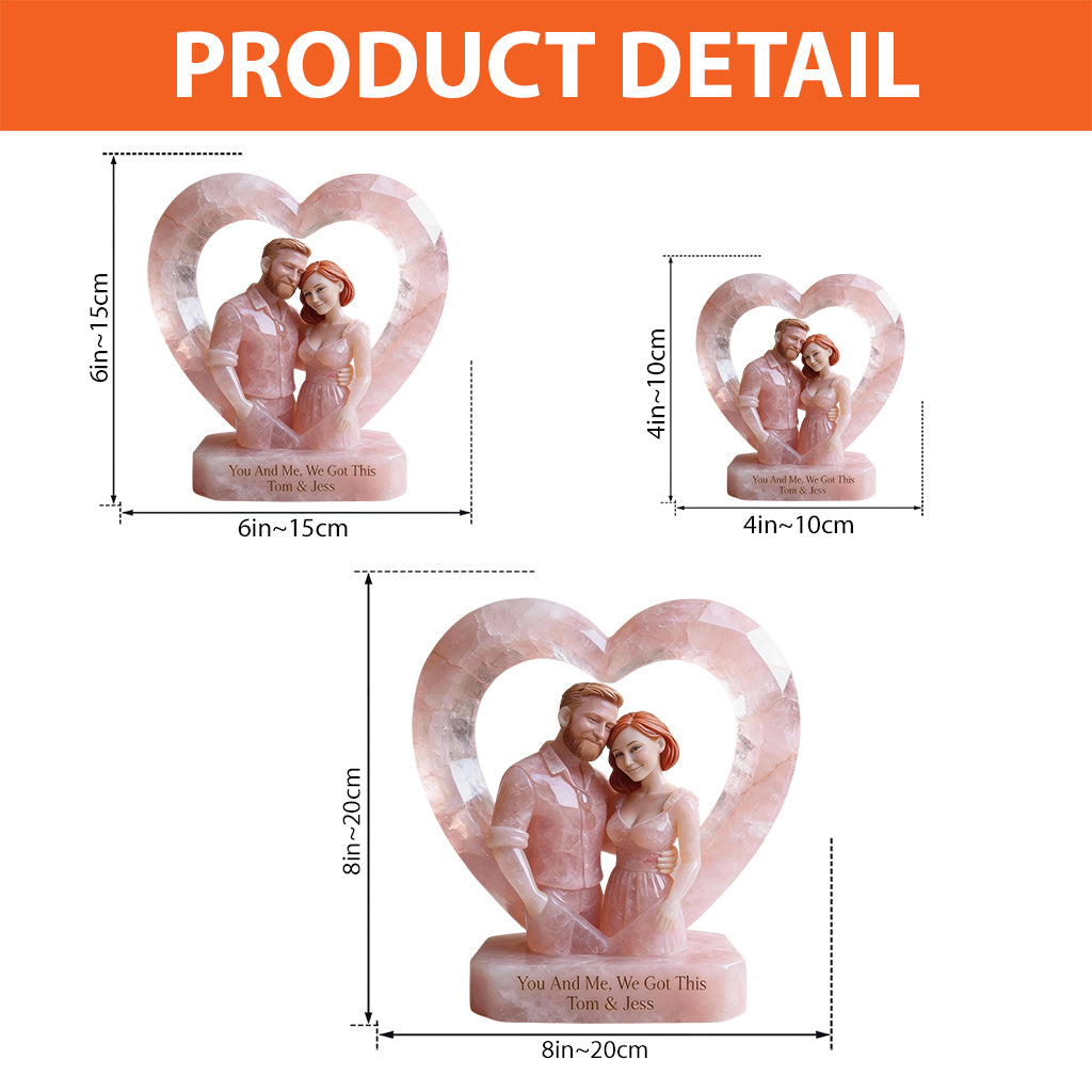 Wir schaffen das! Foto personalisiert – Personalisierte Acrylplakette in individueller Form für Paare