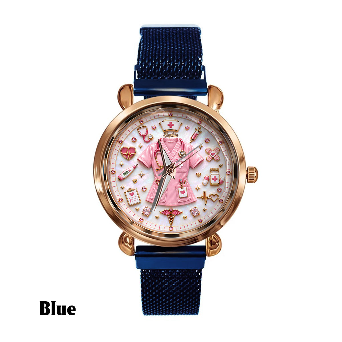 Nurse Life - Personalisierte Damenarmbanduhr für Krankenschwestern