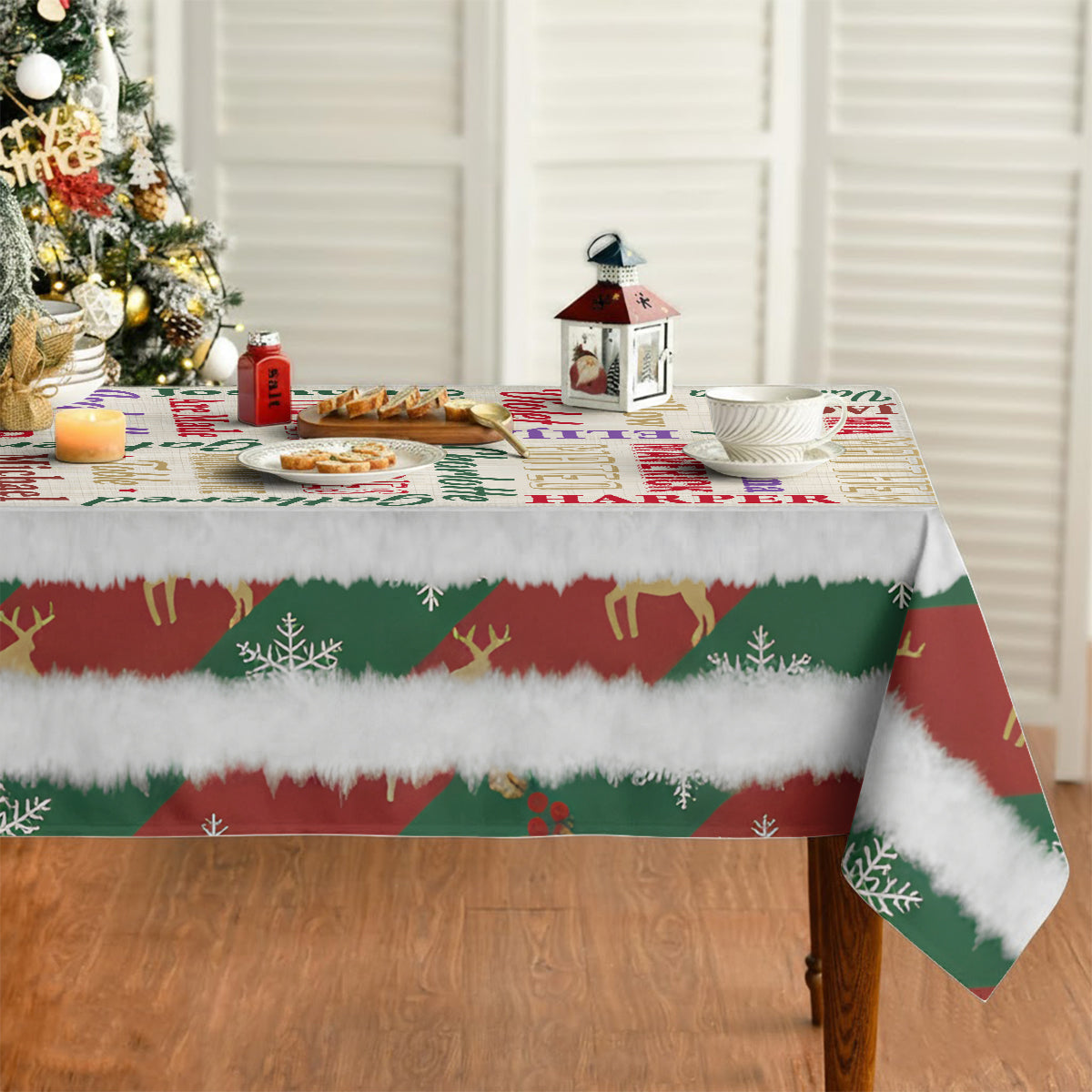 Happy Family - Personalized Family Table Cloth Cover