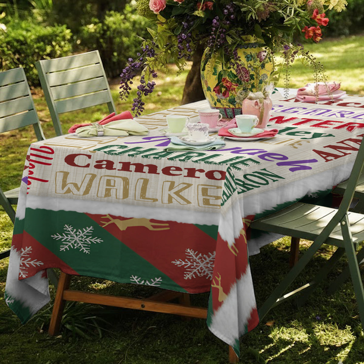 Happy Family - Personalized Family Table Cloth Cover
