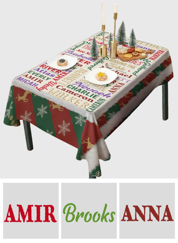 Happy Family - Personalized Family Table Cloth Cover