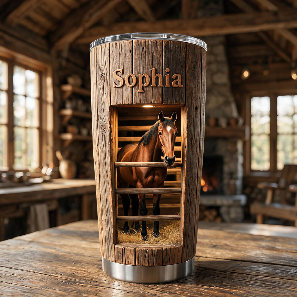Life Is Better With Horses - Personalized Horse Tumbler