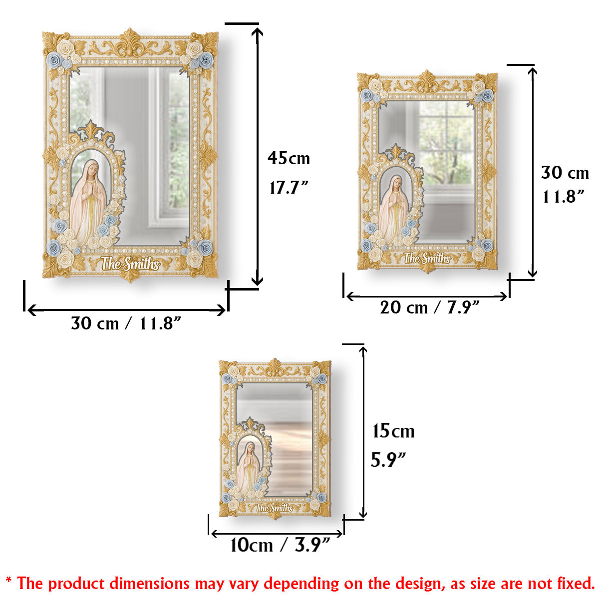 Betende Jungfrau Maria – Personalisierter christlicher Wandspiegel