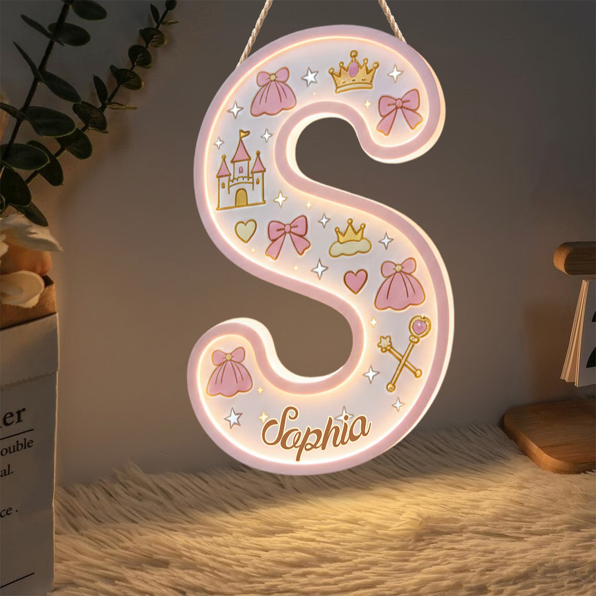 Princess Letter - Personalized Kid LED Light Acrylic Sign