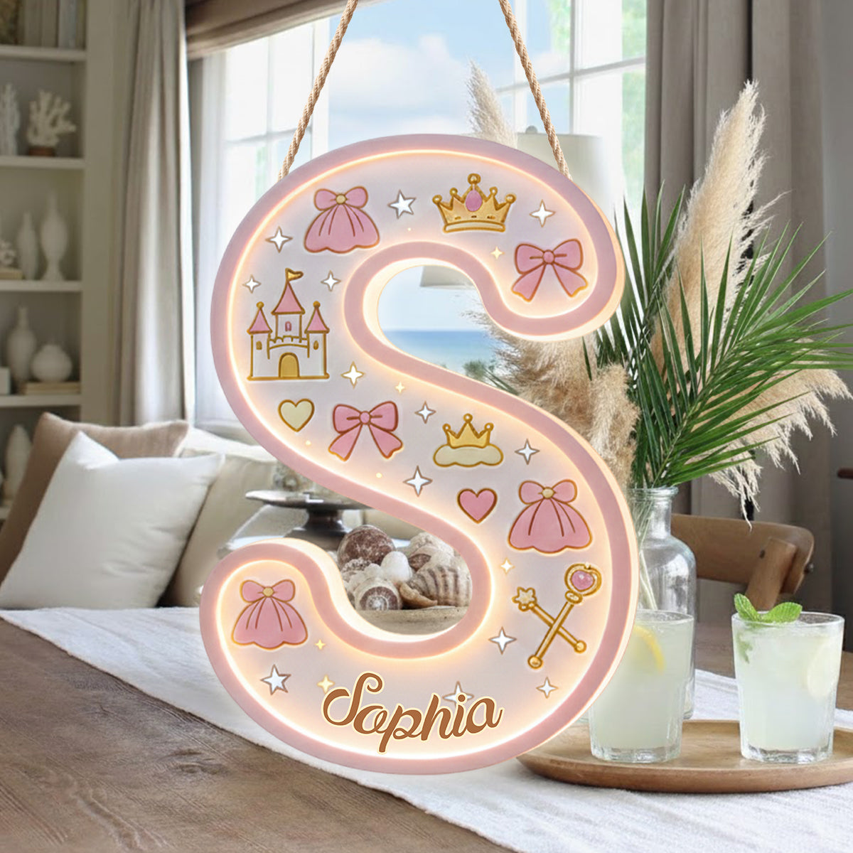 Princess Letter - Personalized Kid LED Light Acrylic Sign