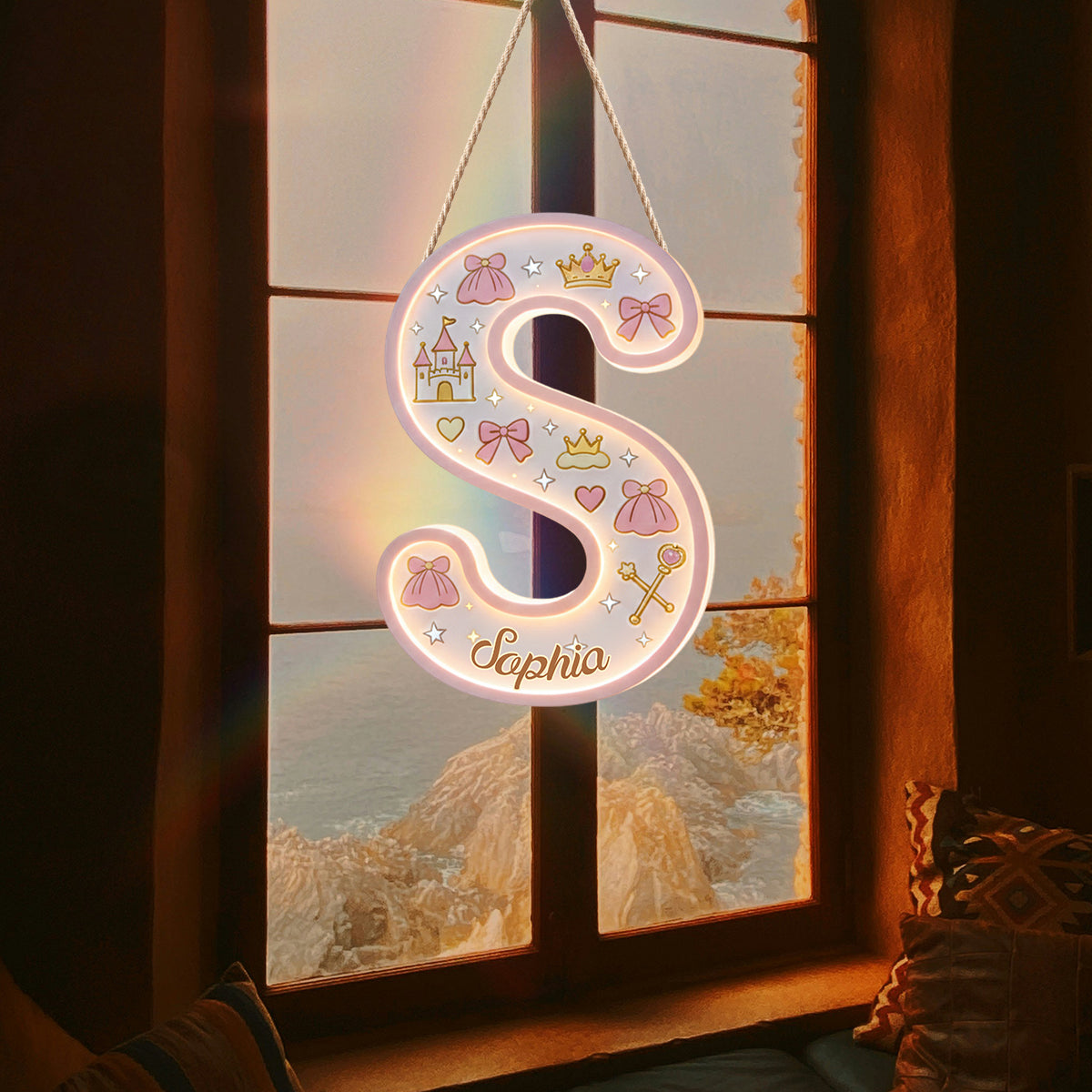 Princess Letter - Personalized Kid LED Light Acrylic Sign