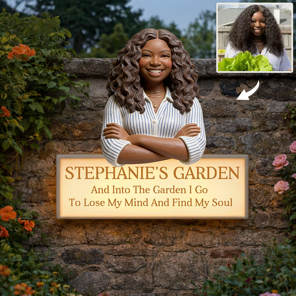 Custom From Any Photo - Personalized Gardening LED Light Acrylic Sign