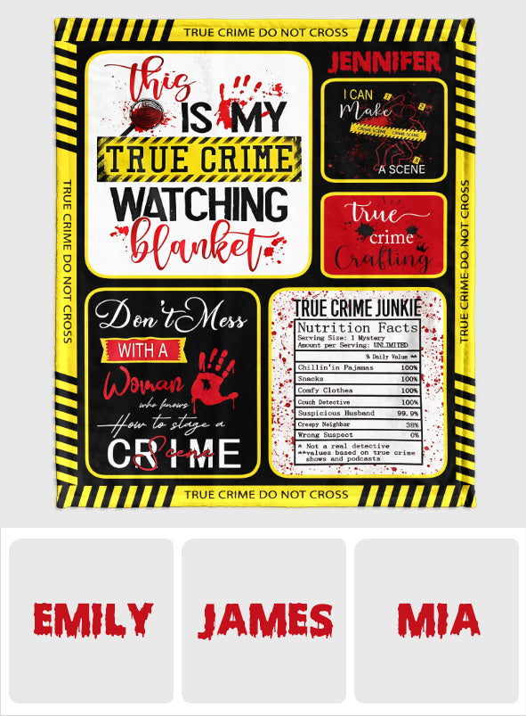 True Crime Blanket - Personalized True Crime Blanket