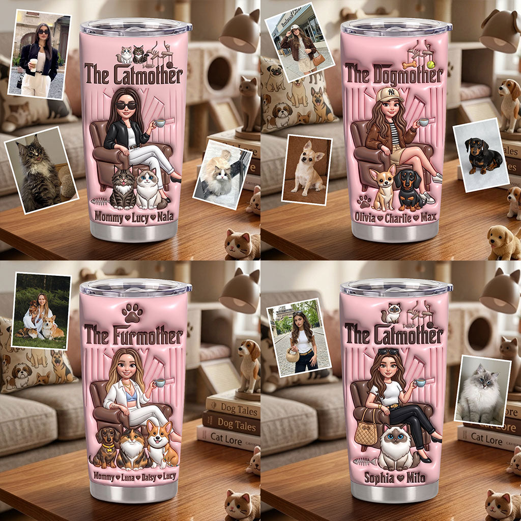 Dogmother Fur Mama Life - Personalisierter Hundetumbler