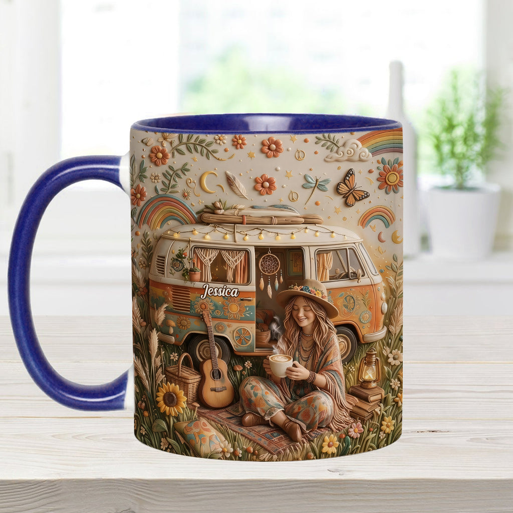 Hippie Souls - Personalized Hippie Accent Mug & Coaster