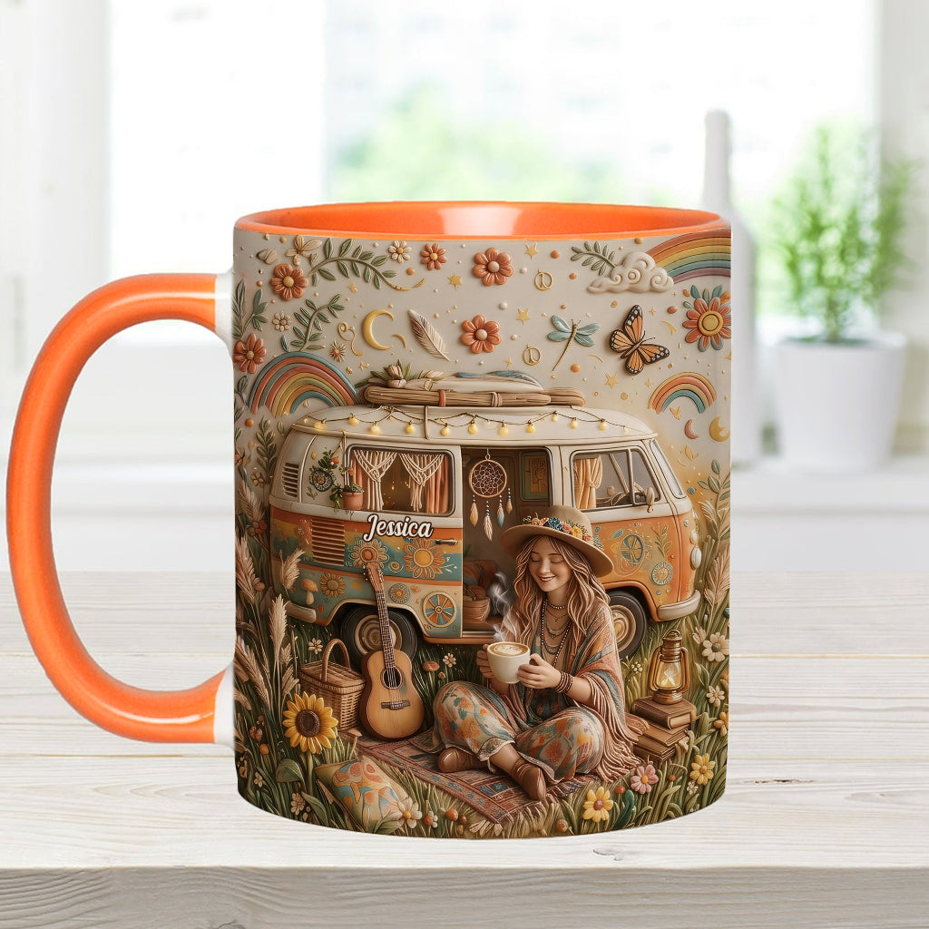 Hippie Souls - Personalized Hippie Accent Mug & Coaster