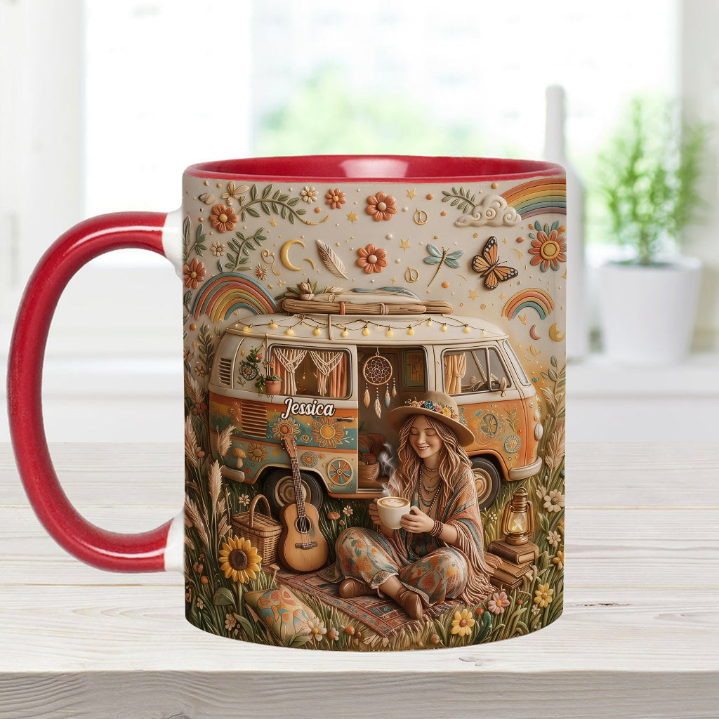 Hippie Souls - Personalized Hippie Accent Mug & Coaster