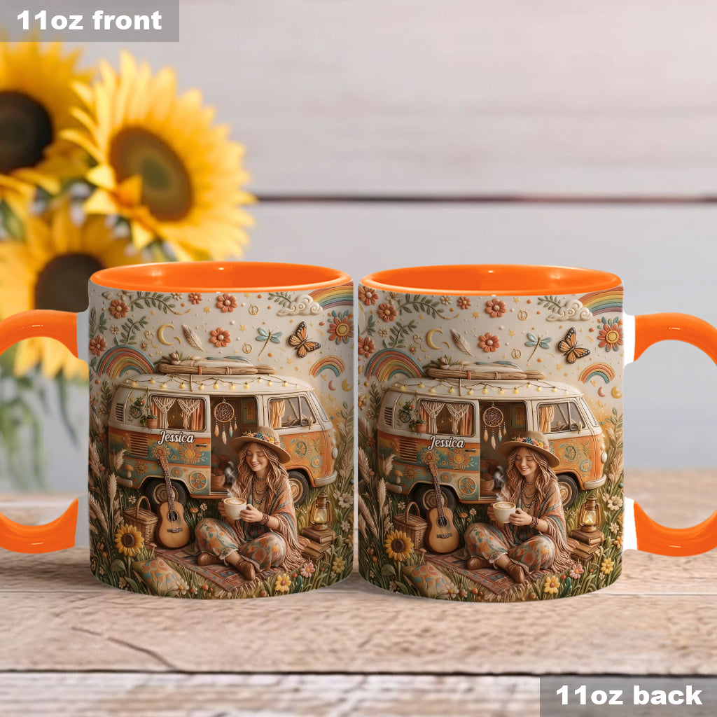Hippie Souls - Personalized Hippie Accent Mug & Coaster