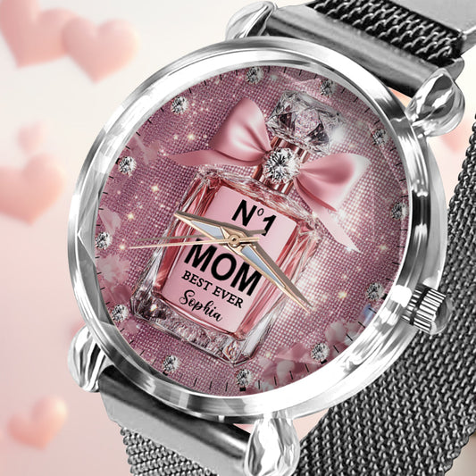 Beste Mama aller Zeiten – Personalisierte Damen-Handuhr für Mütter 