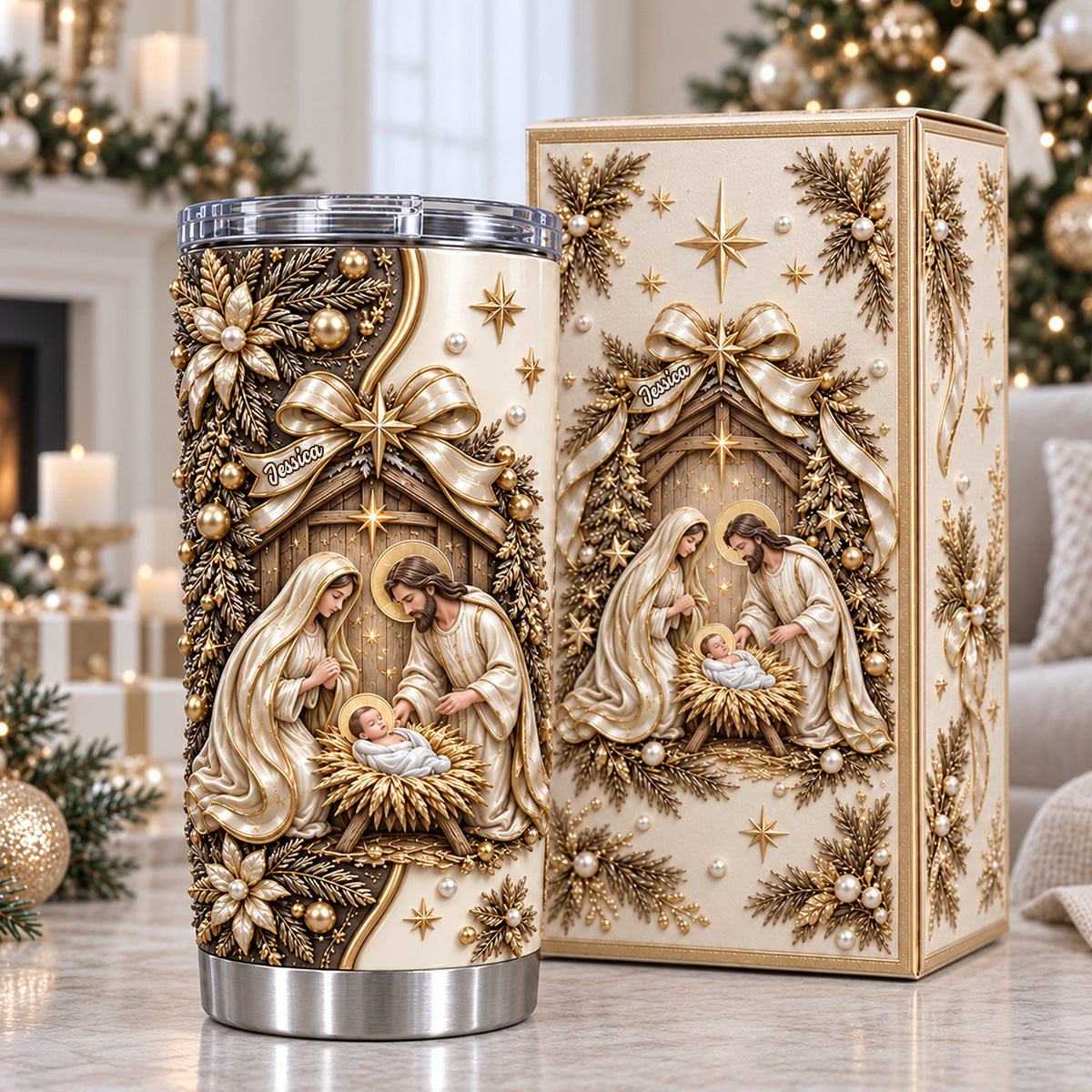 Believe - Personalized Christian Tumbler With Gift Box