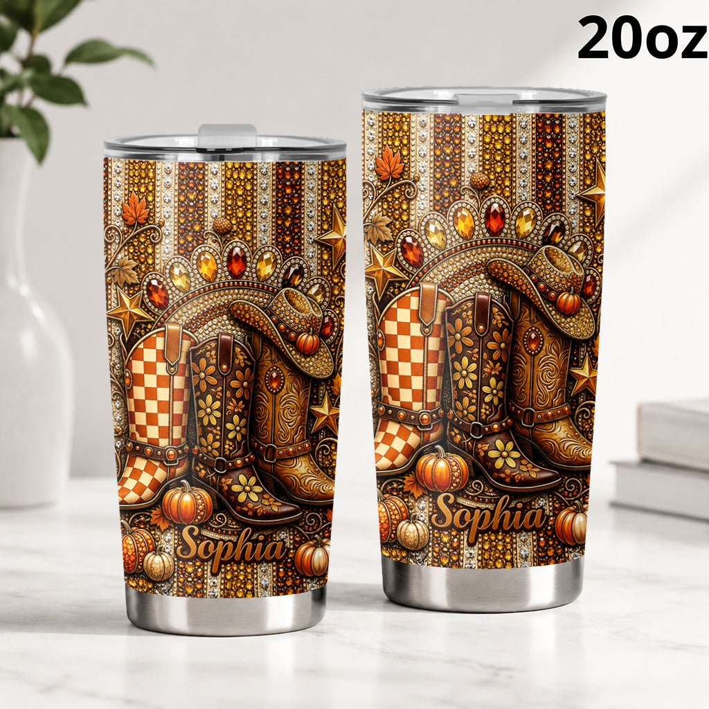 Cowgirl Herbst - Personalisierter Cowgirl Becher